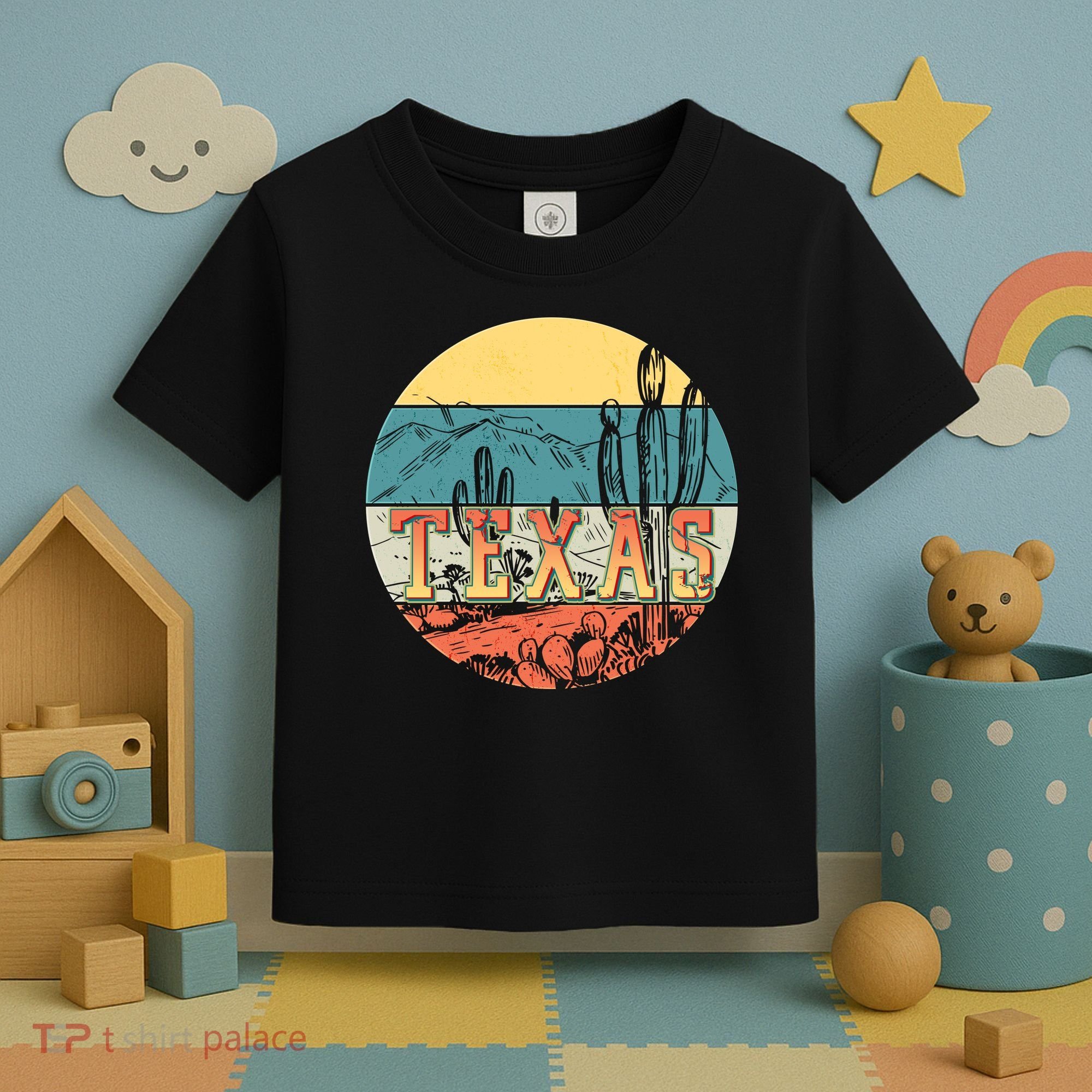 Retro Texas Desert Emblem Toddler T-Shirt