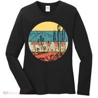 Retro Texas Desert Emblem Women's Long Sleeve Shirt thumb 0