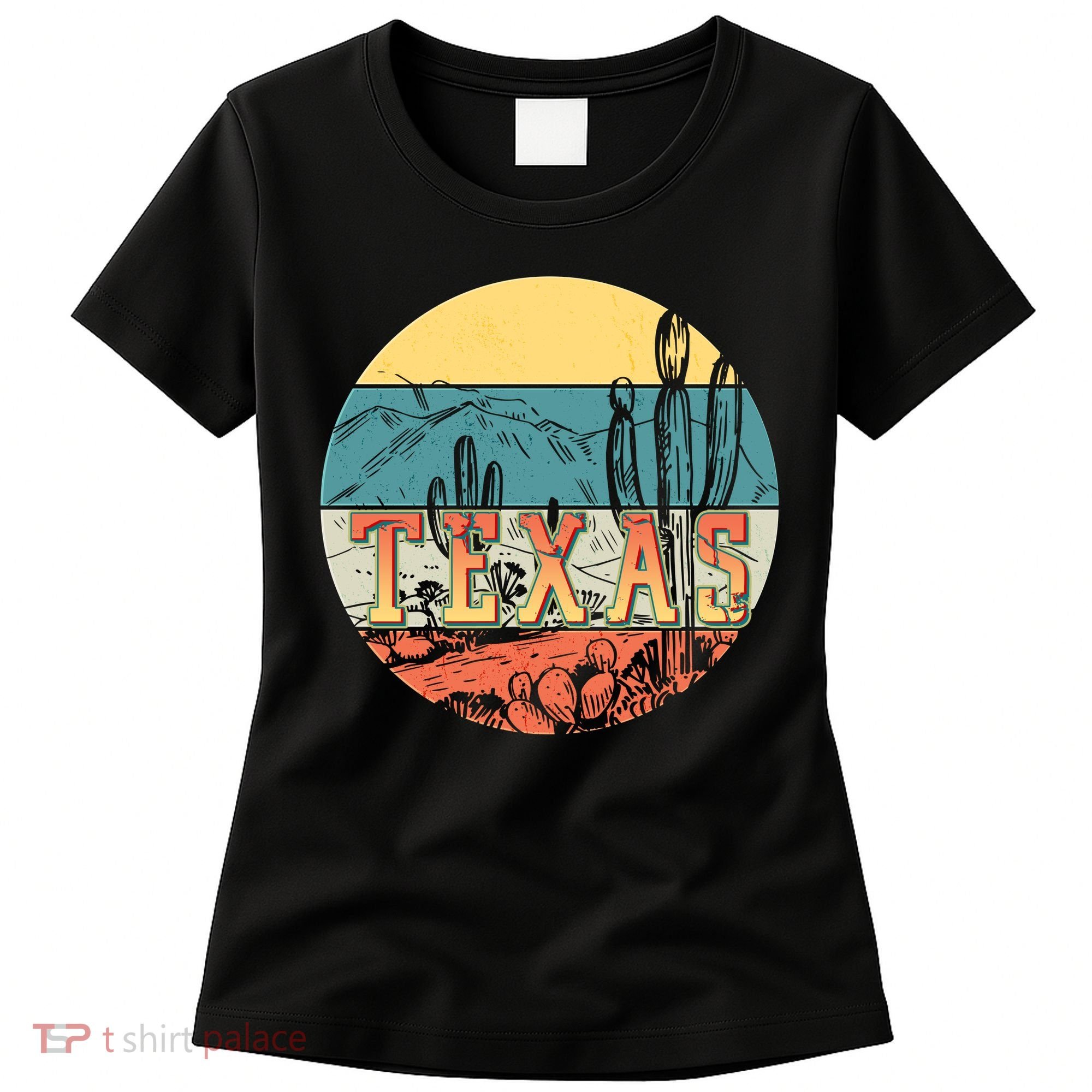 Retro Texas Desert Emblem Women's T-Shirt
