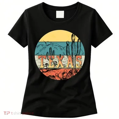 Retro Texas Desert Emblem Women's T-Shirt