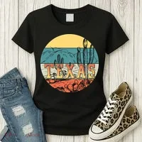 Retro Texas Desert Emblem Women's T-Shirt thumb 3
