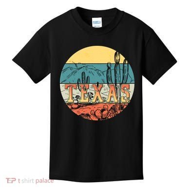 Retro Texas Desert Emblem Kids T-Shirt