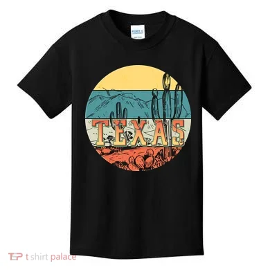 Retro Texas Desert Emblem Kids T-Shirt