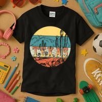 Retro Texas Desert Emblem Kids T-Shirt thumb 3