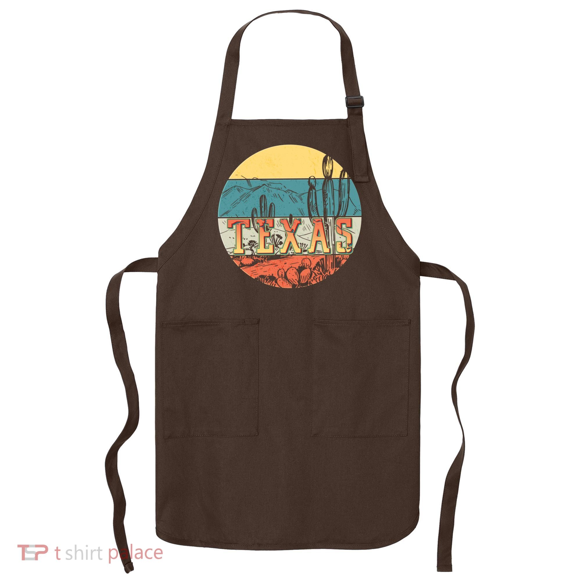 Retro Texas Desert Emblem Apron
