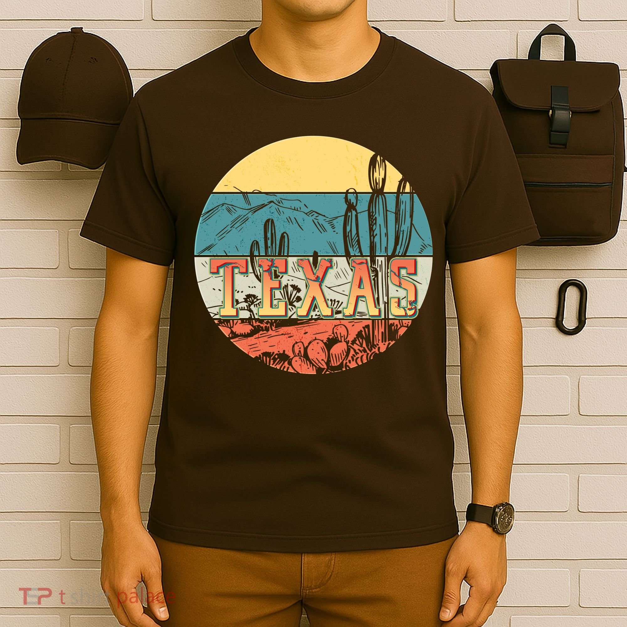 Retro Texas Desert Emblem T-Shirt