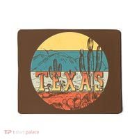 Retro Texas Desert Emblem Mousepad thumb 0