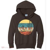 Retro Texas Desert Emblem Kids Hoodie thumb 0