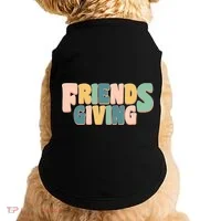 Retro Thanksgiving Friendsgiving Doggie Tank thumb 0