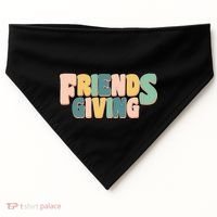 Retro Thanksgiving Friendsgiving USA-Made Doggie Bandana thumb 0