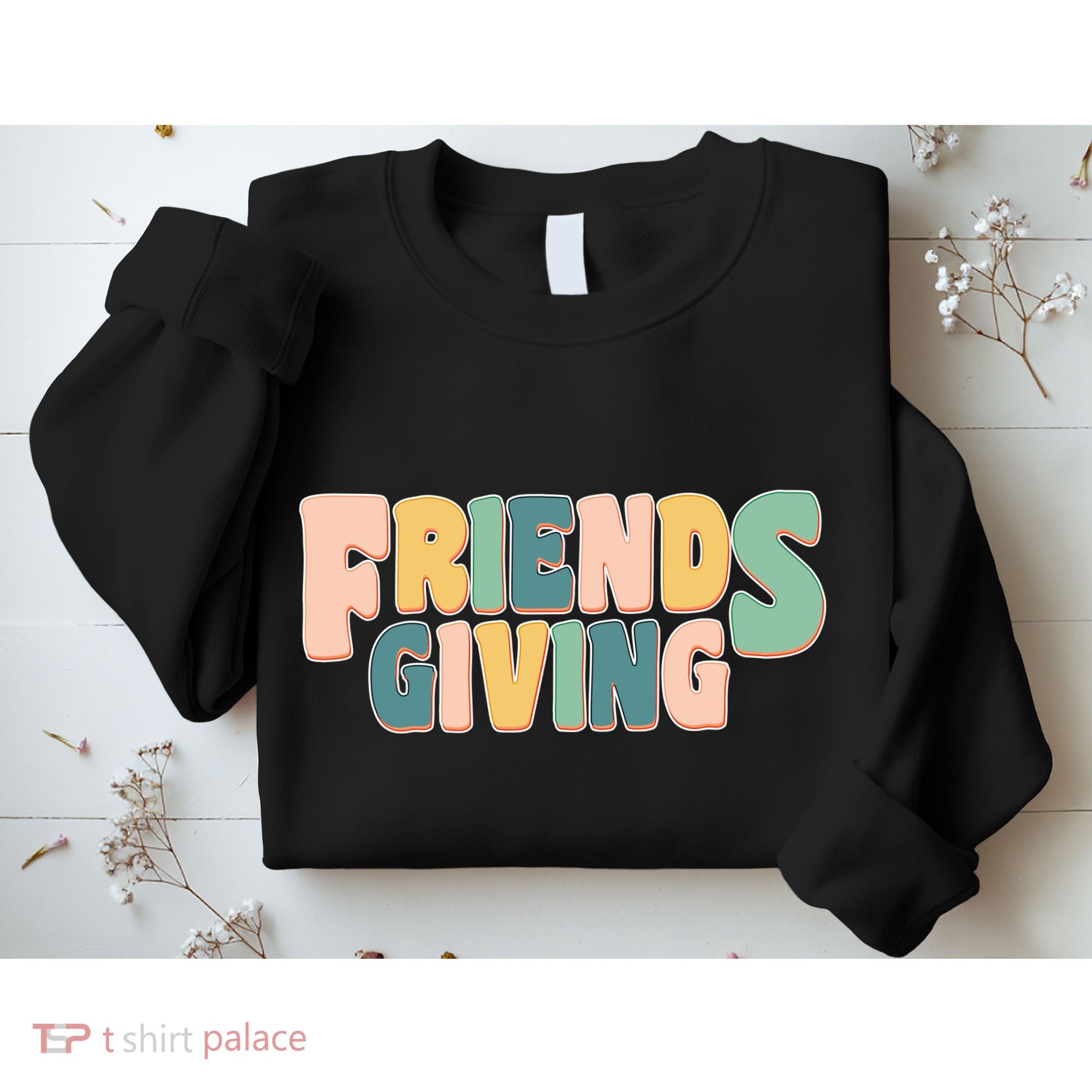 Retro Thanksgiving Friendsgiving Sweatshirt