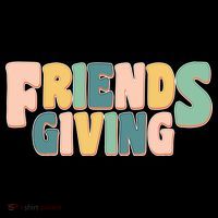 Retro Thanksgiving Friendsgiving Button thumb 1