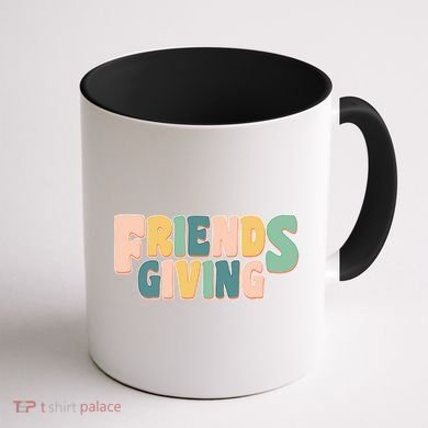 Retro Thanksgiving Friendsgiving Coffee Mug back