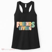 Retro Thanksgiving Friendsgiving Women's Tank Top thumb 0