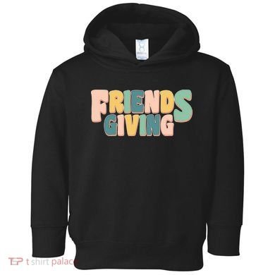Retro Thanksgiving Friendsgiving Toddler Hoodie