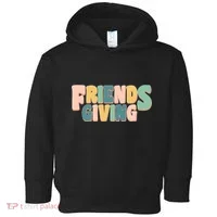 Retro Thanksgiving Friendsgiving Toddler Hoodie thumb 0