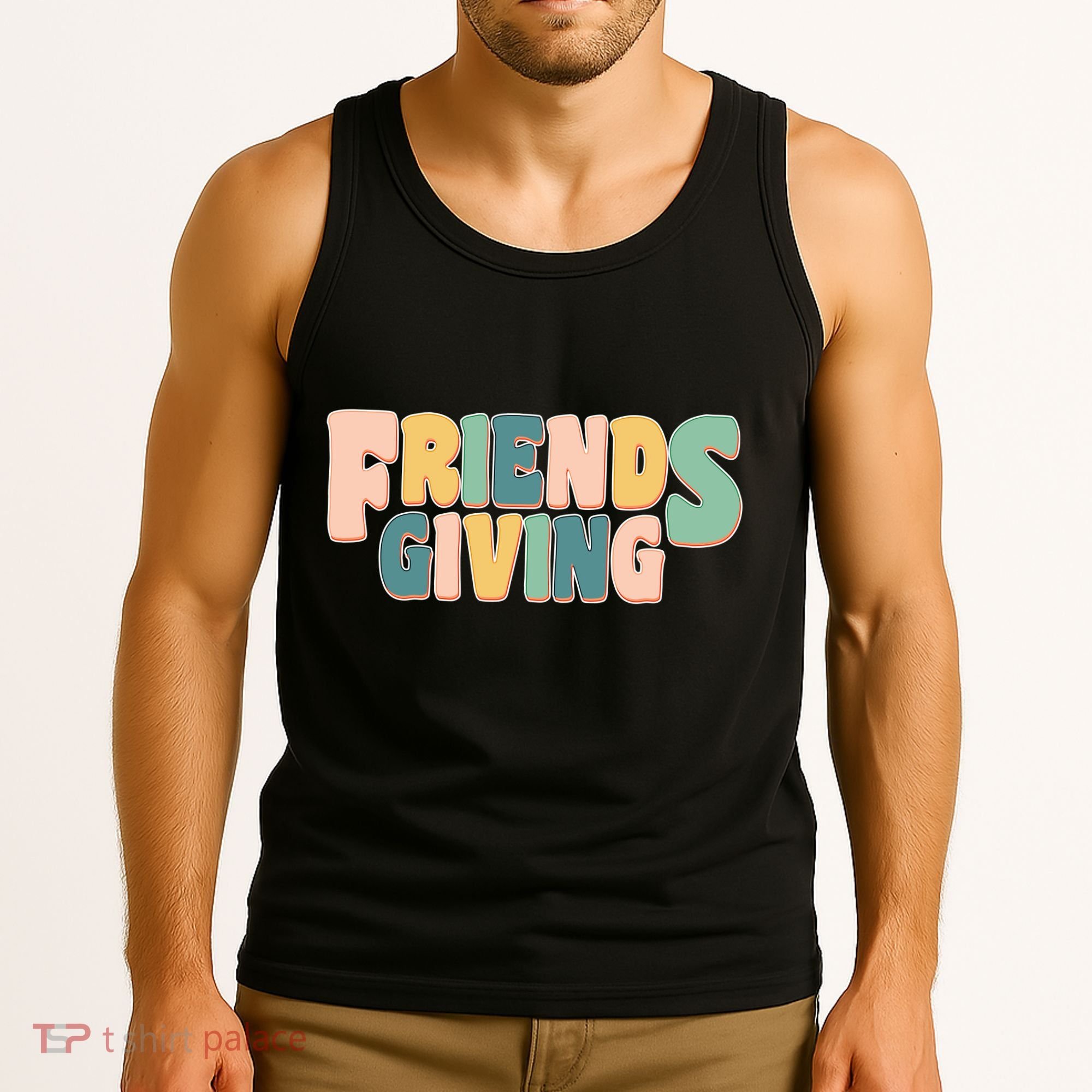 Retro Thanksgiving Friendsgiving Tank Top