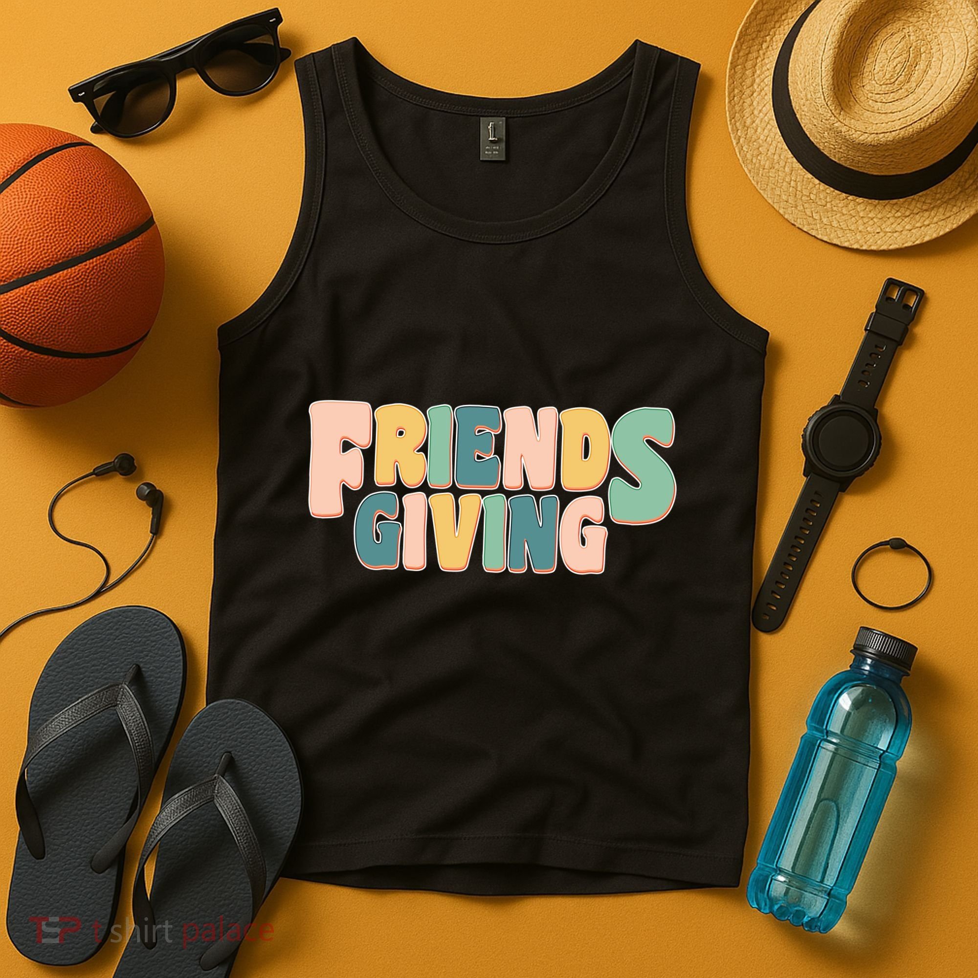 Retro Thanksgiving Friendsgiving Tank Top