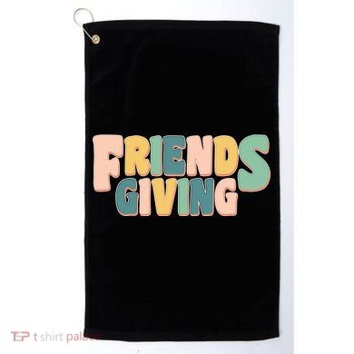 Retro Thanksgiving Friendsgiving Golf Towel