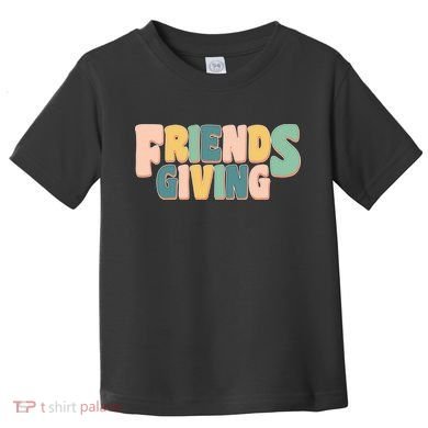 Retro Thanksgiving Friendsgiving Toddler T-Shirt
