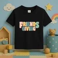 Retro Thanksgiving Friendsgiving Toddler T-Shirt thumb 3