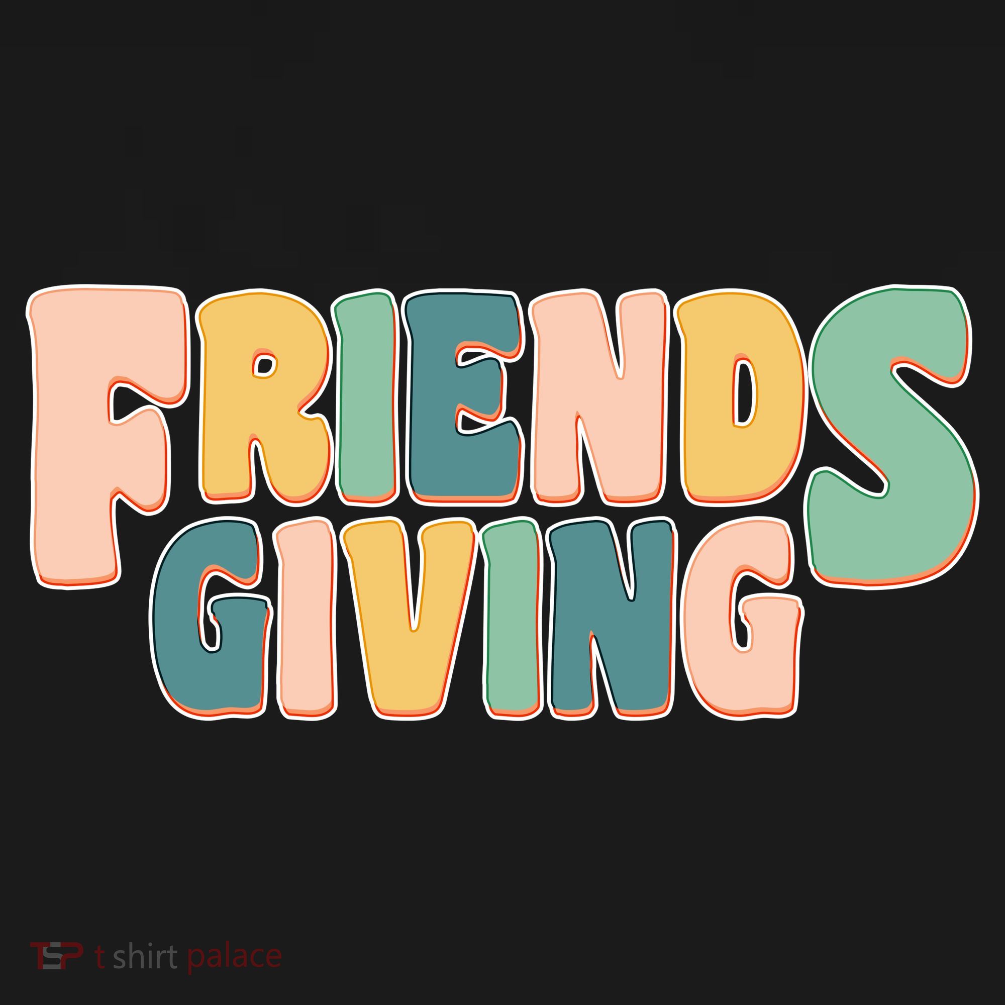 Retro Thanksgiving Friendsgiving Toddler T-Shirt