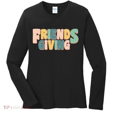 Retro Thanksgiving Friendsgiving Women's Long Sleeve Shirt