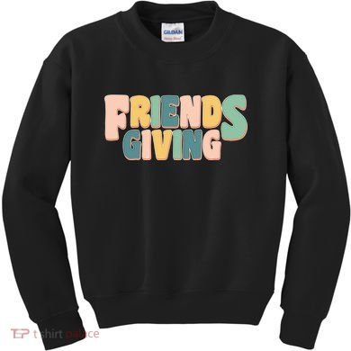 Retro Thanksgiving Friendsgiving Kids Sweatshirt