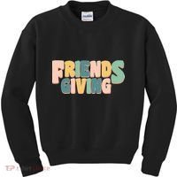 Retro Thanksgiving Friendsgiving Kids Sweatshirt thumb 0