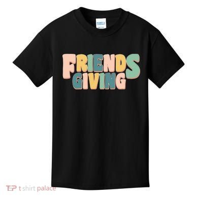 Retro Thanksgiving Friendsgiving Kids T-Shirt