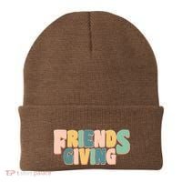 Retro Thanksgiving Friendsgiving Beanie thumb 0