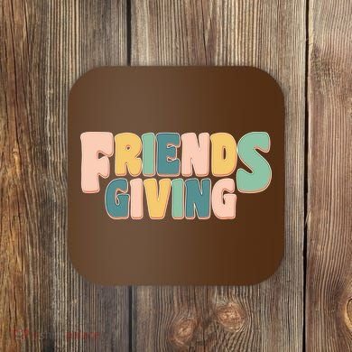 Retro Thanksgiving Friendsgiving Coaster