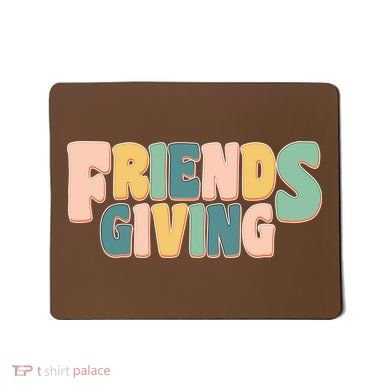 Retro Thanksgiving Friendsgiving Mousepad