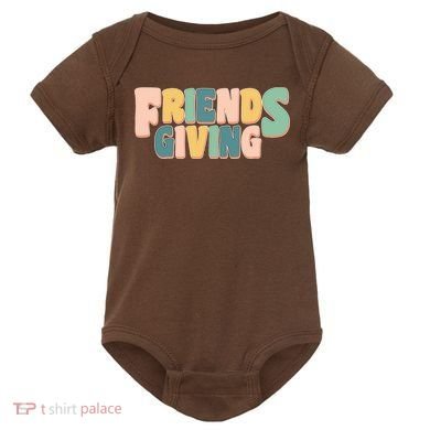 Retro Thanksgiving Friendsgiving Baby Bodysuit