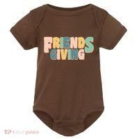 Retro Thanksgiving Friendsgiving Baby Bodysuit thumb 0