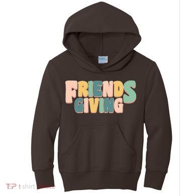 Retro Thanksgiving Friendsgiving Kids Hoodie