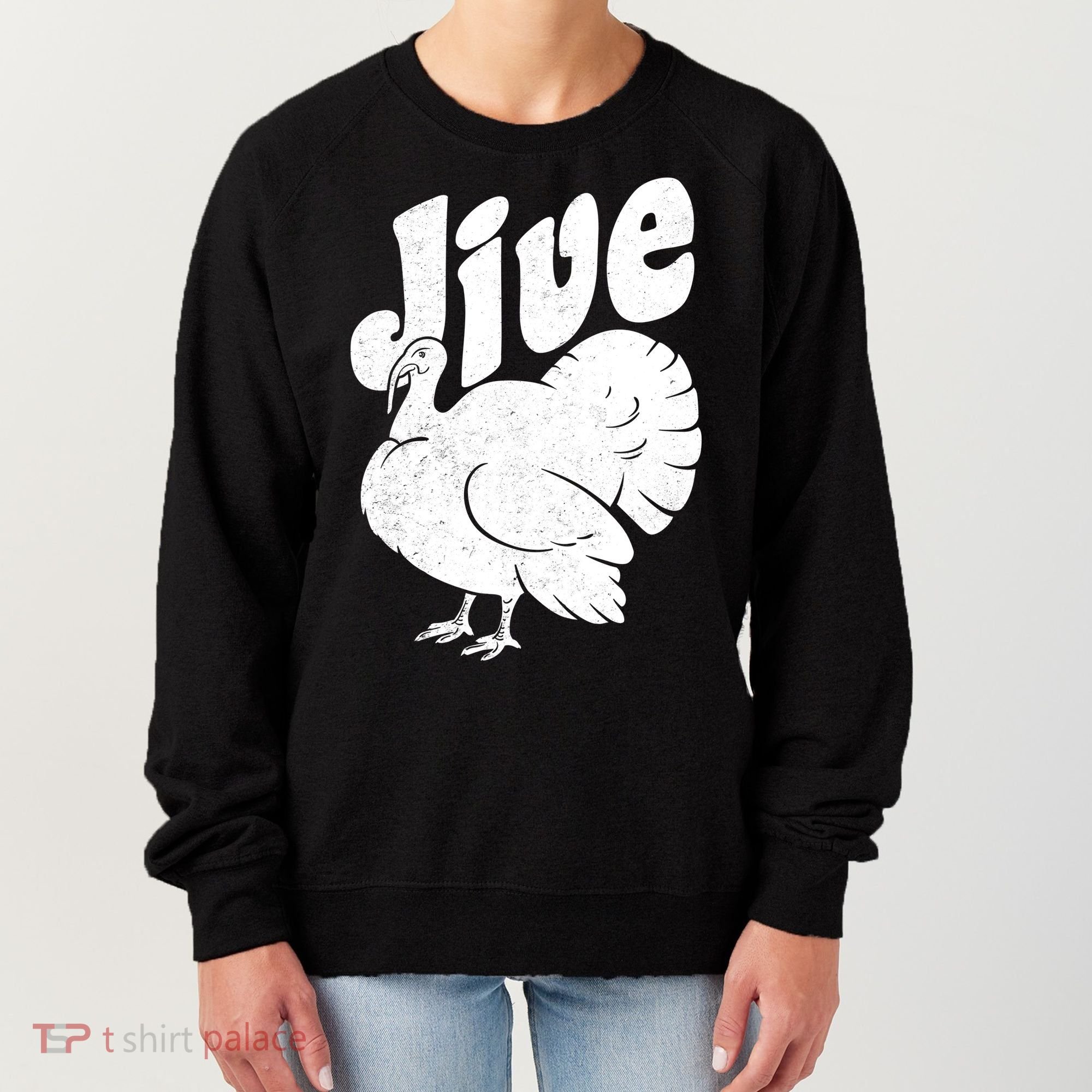 Retro Thanksgiving Jive Turkey Women's Sweatshirt