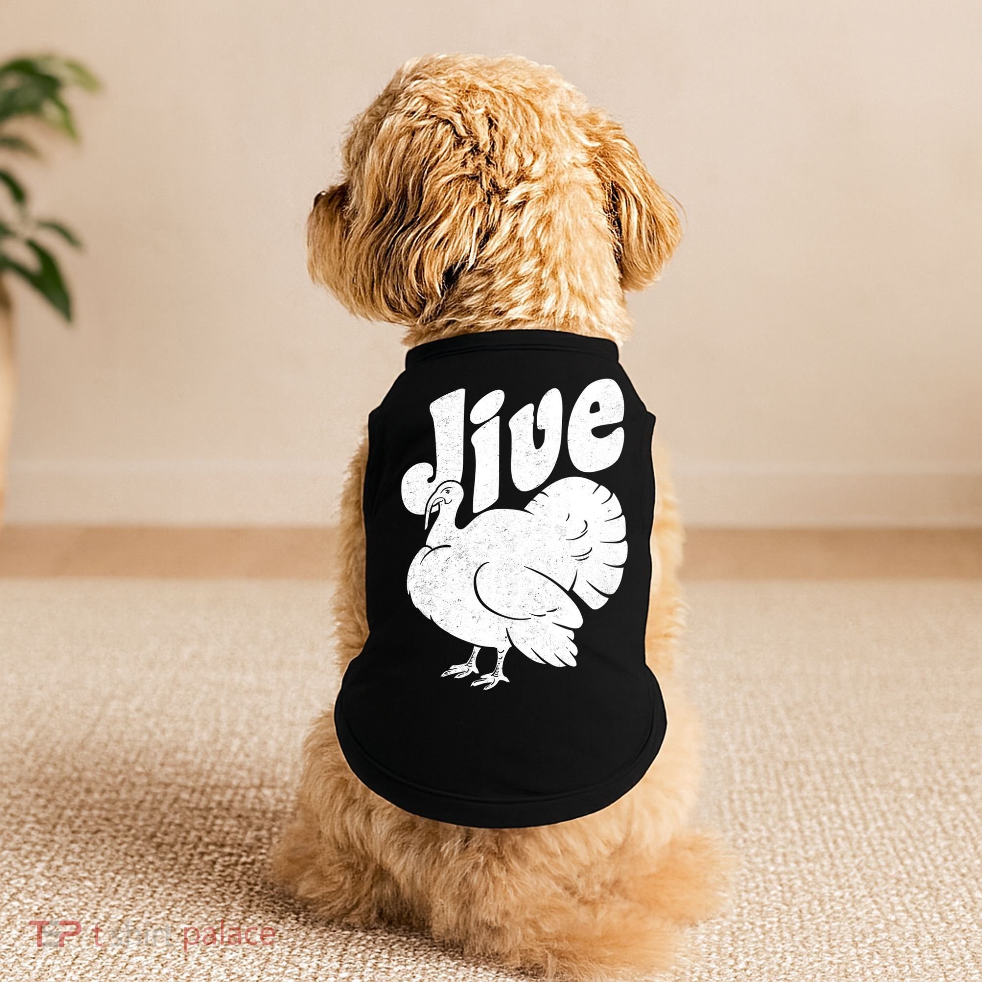 Retro Thanksgiving Jive Turkey Doggie Tank