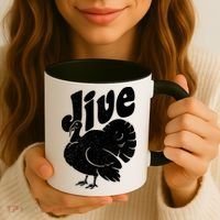 Retro Thanksgiving Jive Turkey Coffee Mug thumb 3