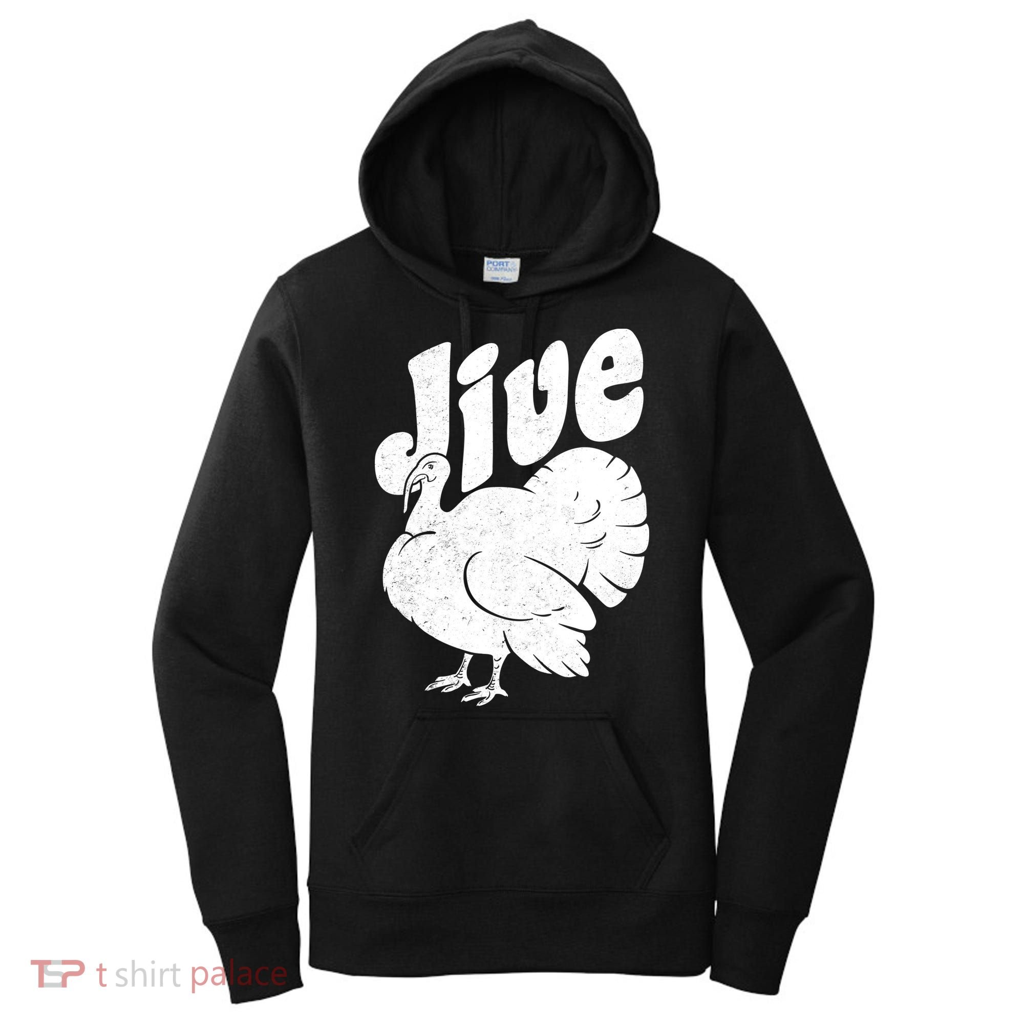 Retro Thanksgiving Jive Turkey Women's Hoodie