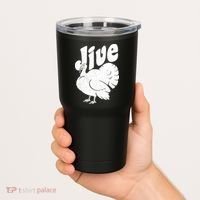 Retro Thanksgiving Jive Turkey Tumbler thumb 2