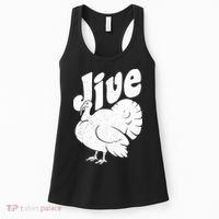 Retro Thanksgiving Jive Turkey Women's Tank Top thumb 0