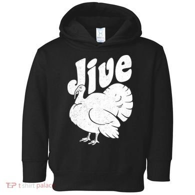 Retro Thanksgiving Jive Turkey Toddler Hoodie