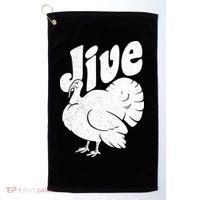 Retro Thanksgiving Jive Turkey Golf Towel thumb 0