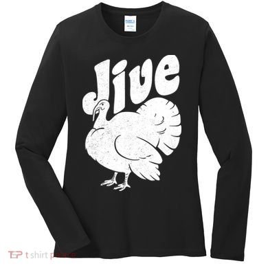 Retro Thanksgiving Jive Turkey Women's Long Sleeve Shirt