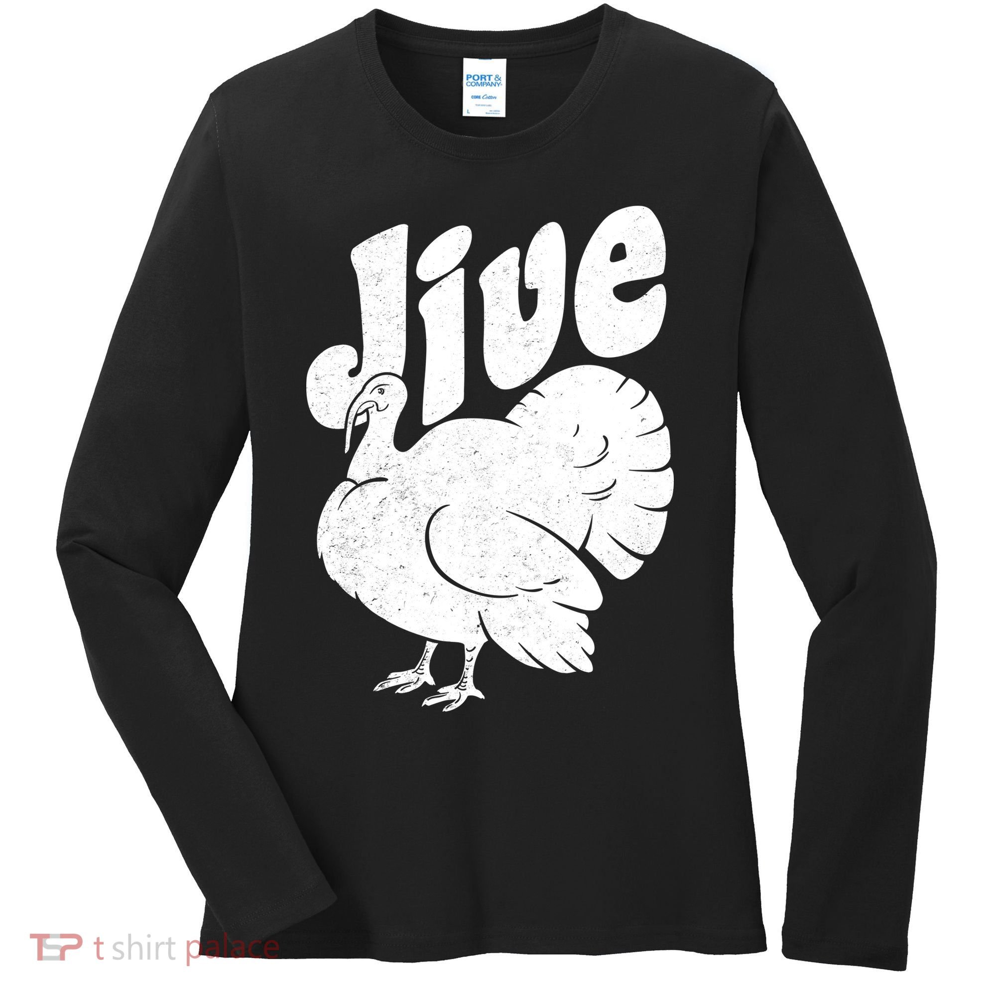 Retro Thanksgiving Jive Turkey Women's Long Sleeve Shirt
