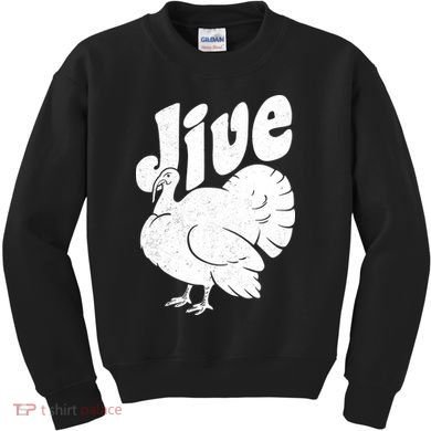 Retro Thanksgiving Jive Turkey Kids Sweatshirt