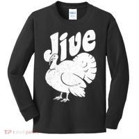 Retro Thanksgiving Jive Turkey Kids Long Sleeve Shirt thumb 0