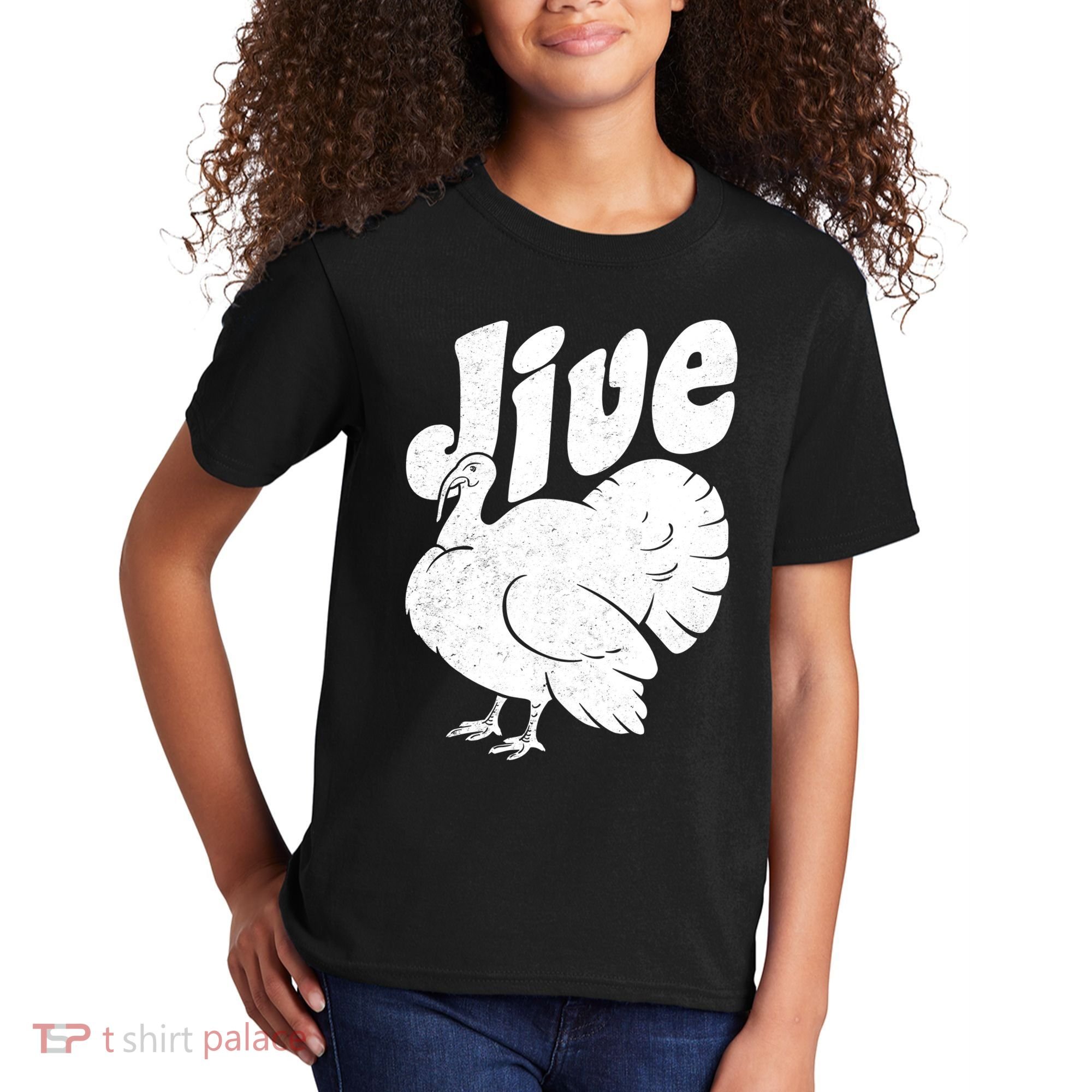 Retro Thanksgiving Jive Turkey Kids T-Shirt