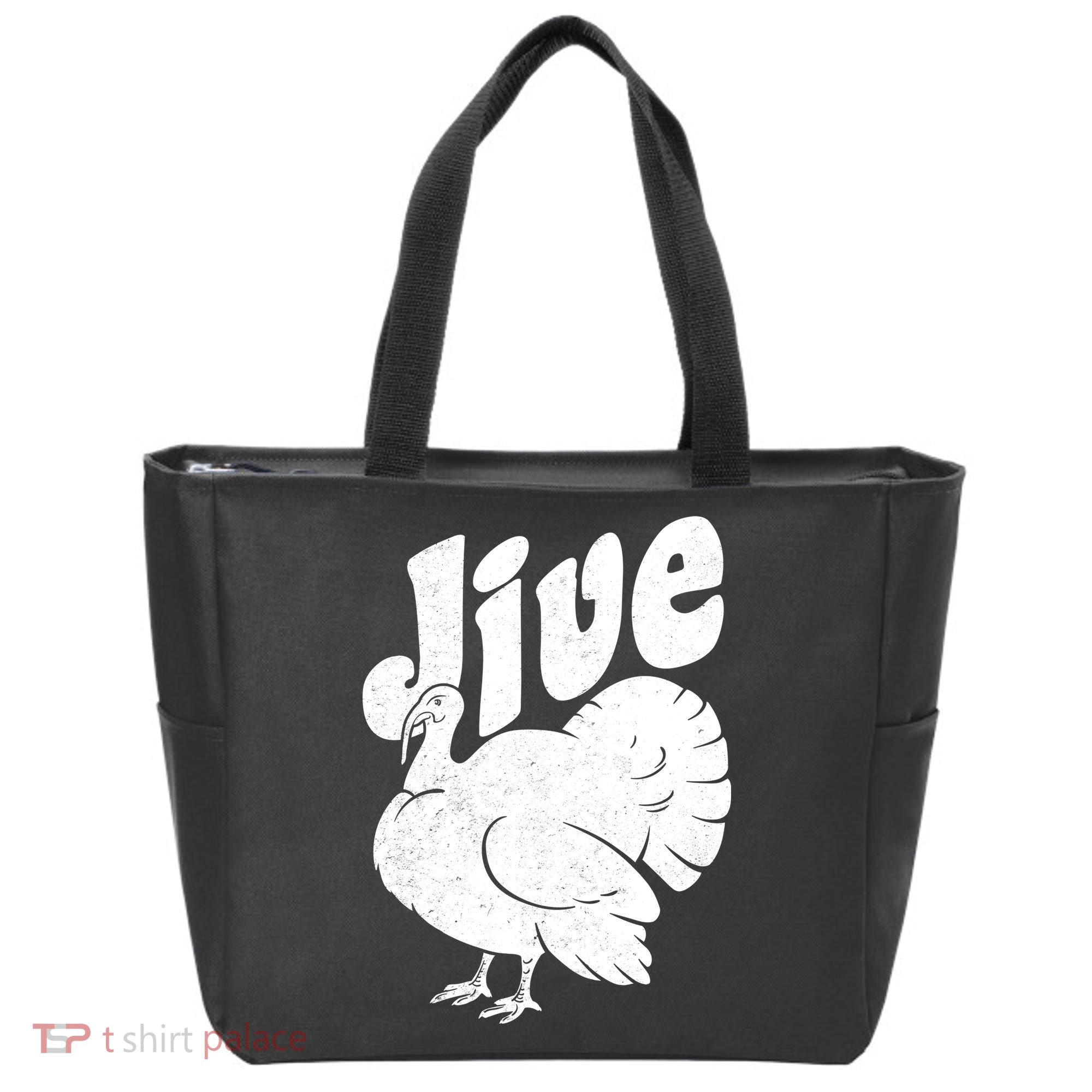 Retro Thanksgiving Jive Turkey Tote Bag
